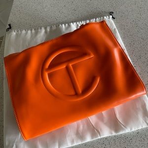 Orange shoulder Teflar Tote